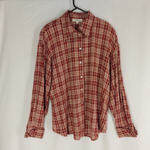 Tops CARRY BACK size 12 blouse color red & cream